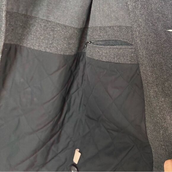 J.Crew Men’s S Wool Blend Gray Button Front Lined Winter Topcoat Overcoat Jacket - Picture 8 of 9